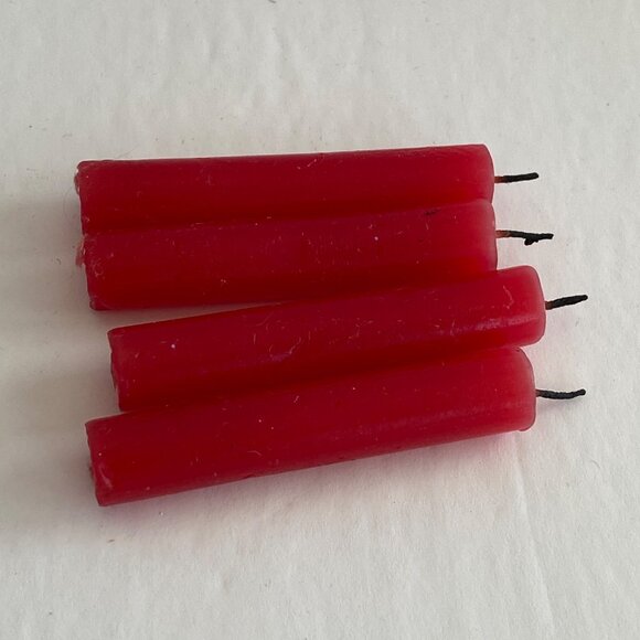 Set Of 4 Vintage Christmas Tree Ceramic Candle Holders - Picture 5 of 5